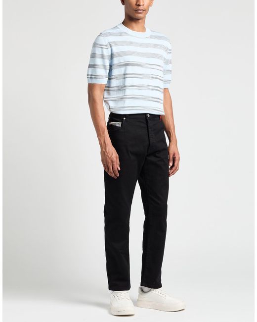Missoni Blue Pants Cotton, Elastomultiester, Elastane for men