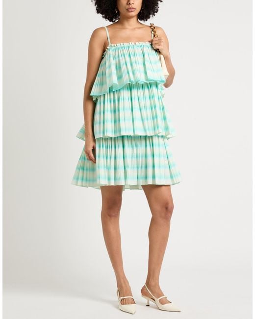 Beatrice B. Green Mini Dress Cotton, Polyester