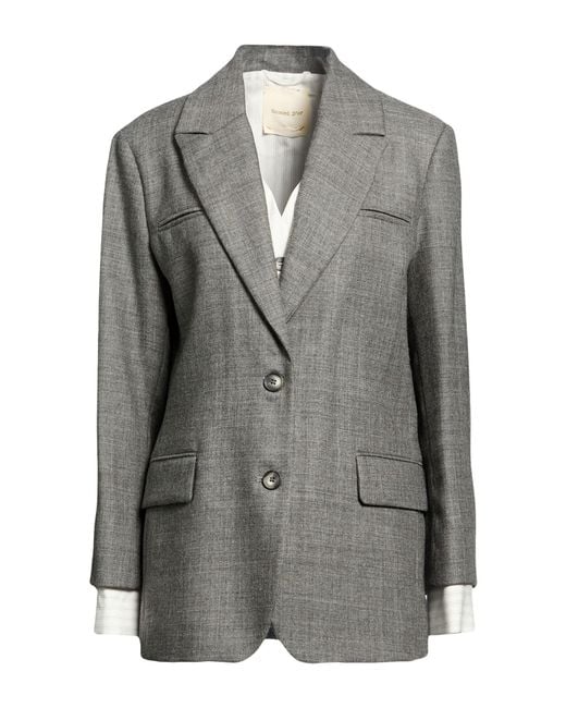 HANAMI D'OR Gray Blazer Wool