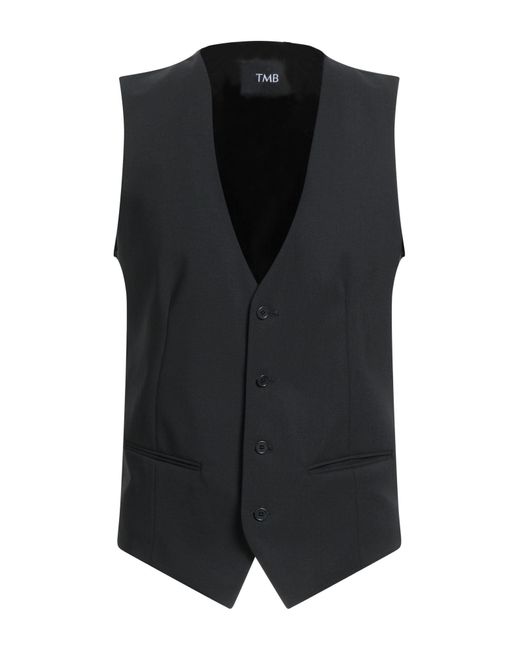 Tombolini Black Tailored Vest for men