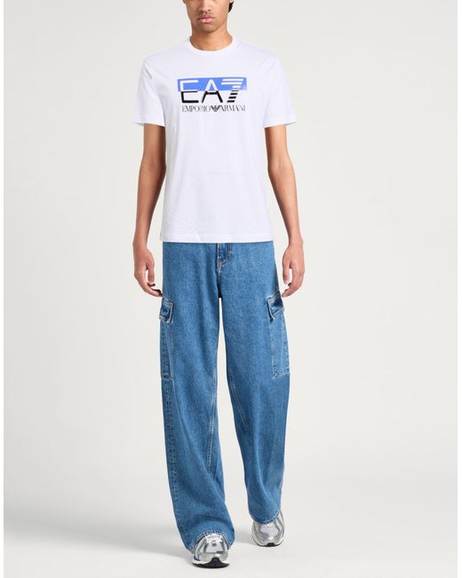 EA7 White T-Shirts for men