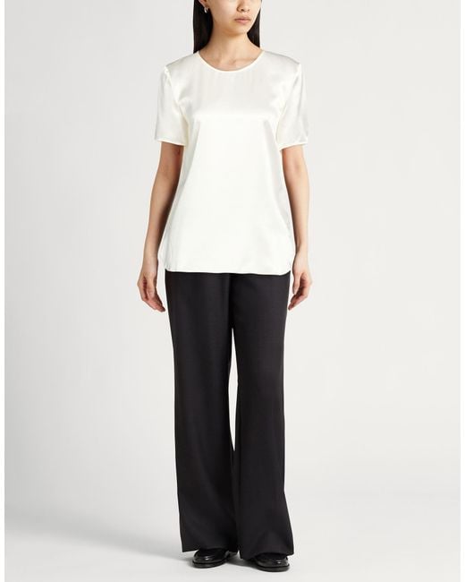 Max Mara White Top Silk