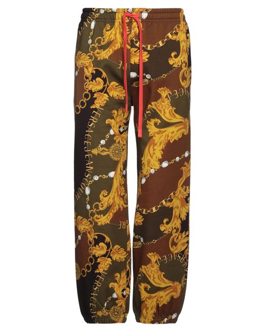 Versace Jeans Couture Metallic Pants Cotton for men