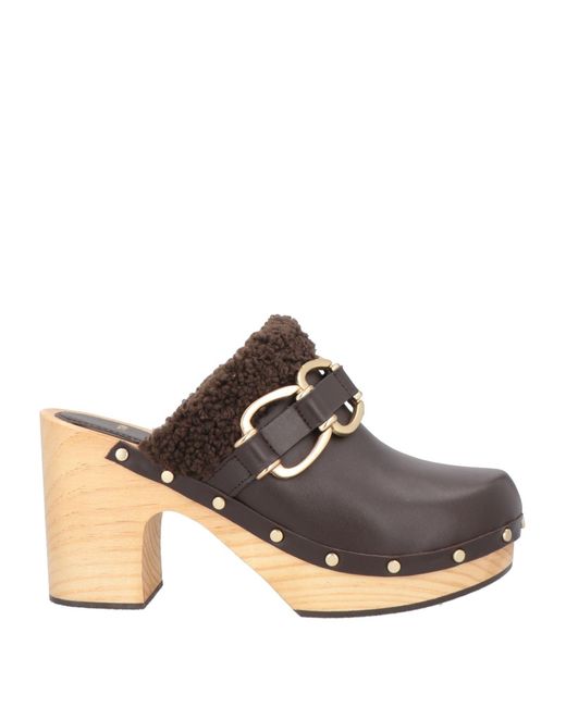 Maje Brown Mules & Clogs