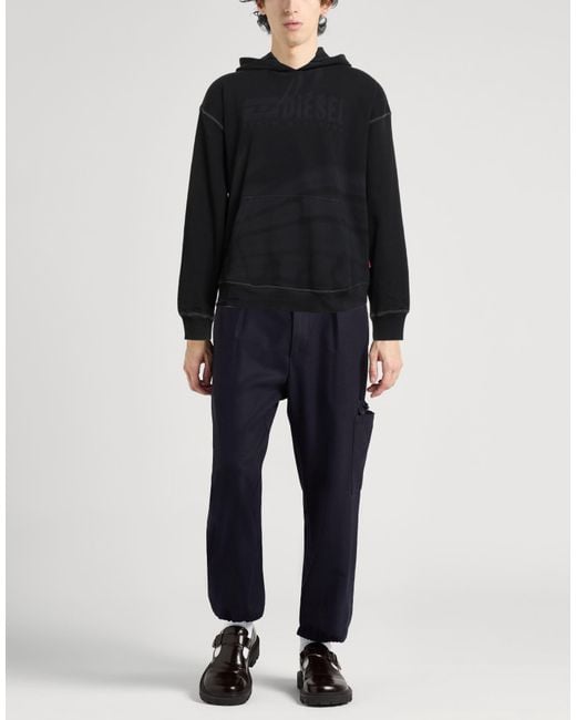 DIESEL Black Sweatshirt Cotton, Elastane for men