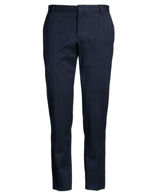 Paoloni Blue Pants Virgin Wool, Elastane for men