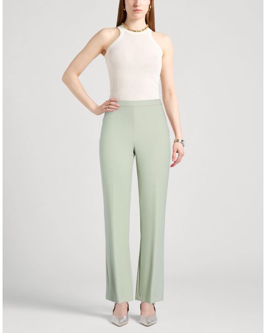Diana Gallesi Green Pants Polyester, Viscose, Wool, Elastane