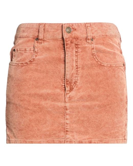 Isabel Marant Pink Tan Mini Skirt Cotton, Elastane