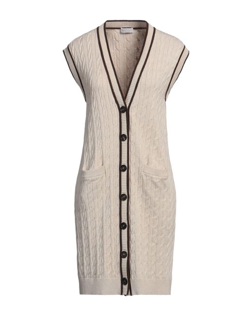 Brunello Cucinelli Natural Strickjacke
