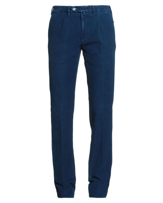 Valentini Blue Pants Cotton, Elastane for men