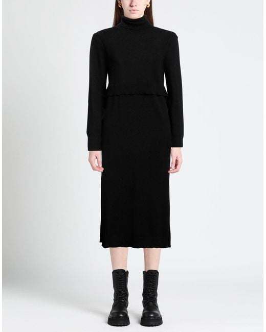 Max & Moi Black Midi-Kleid