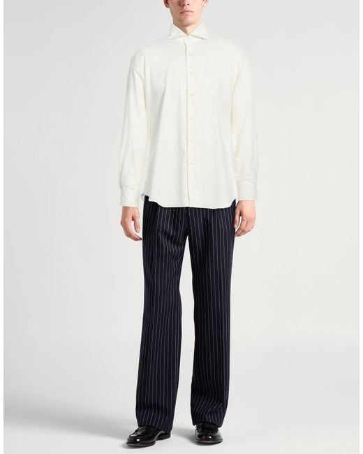 Xacus White Shirt Cotton, Elastane for men