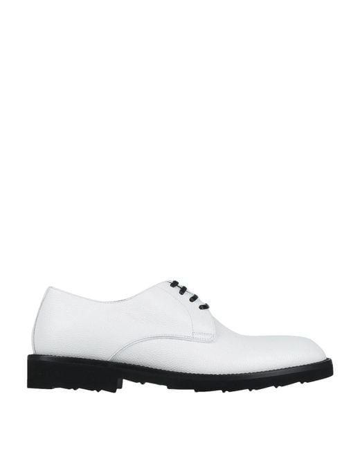 Dolce & Gabbana White Lace-up Shoes for men