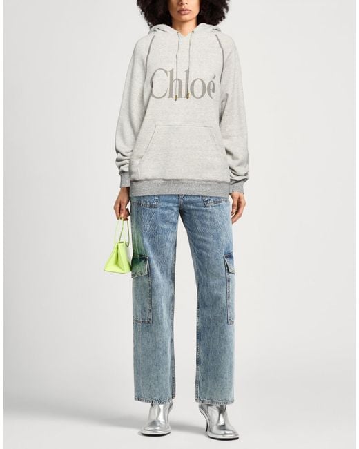 Chloé Gray Light Sweatshirt Cotton, Lyocell