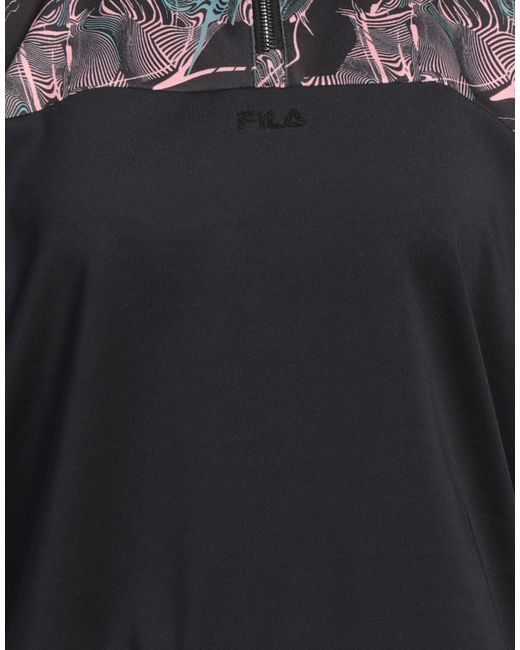 Fila Black Sweatshirt Polyester, Elastane