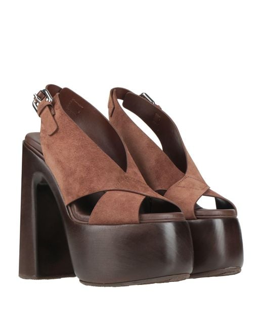 Casadei Brown Mules & Clogs Leather