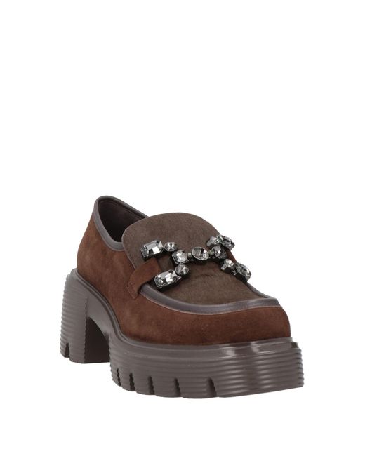 Jeannot Brown Chocolate Loafers Leather