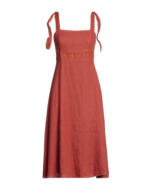 Honorine Red Midi Dress