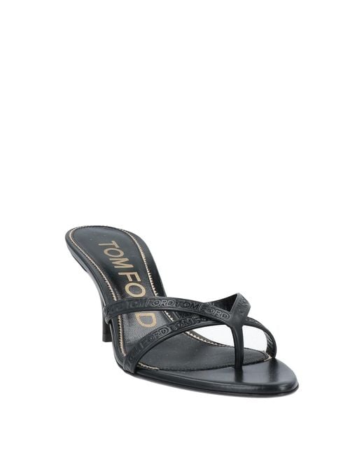 Tom Ford Black Thong Sandal