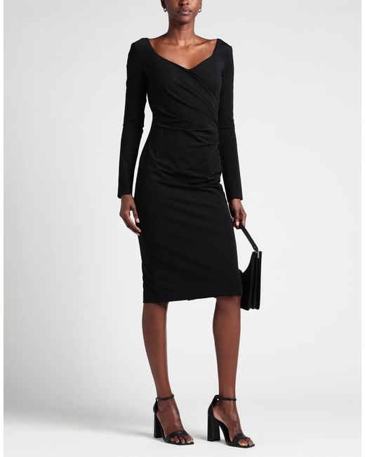 Max Mara Black Midi Dress Polyamide, Elastane