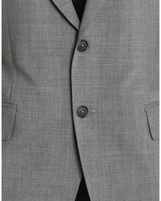 Tombolini Gray Suit Polyester, Wool, Elastane for men