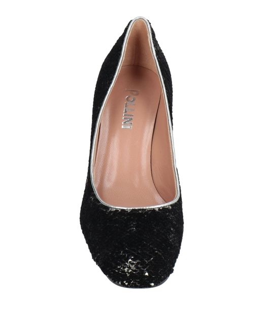 Pollini Black Pumps Textile Fibers, Leather