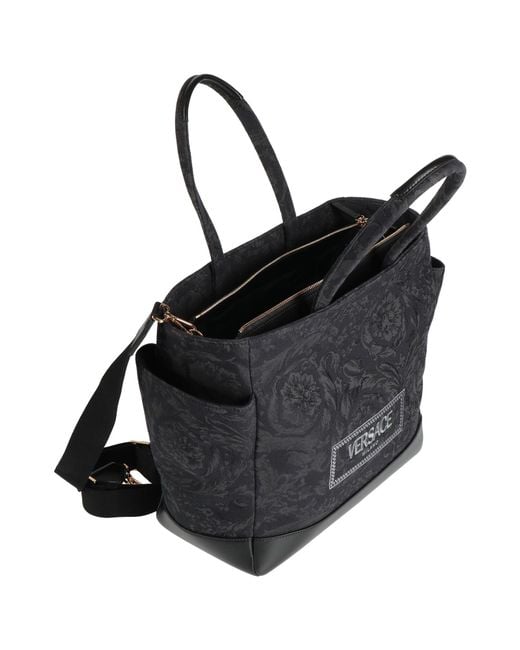 Versace Black Handbag Polyamide, Cotton, Polyester, Acrylic