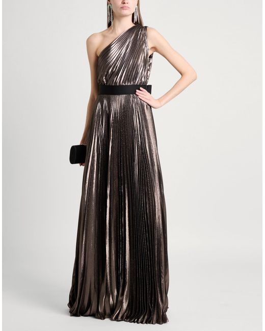 Max Mara Multicolor Maxi Dress Silk, Metallic Fiber