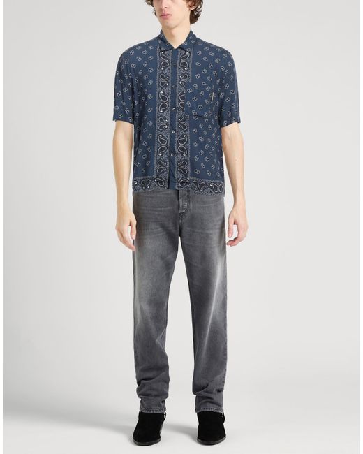 Palm Angels Blue Shirt for men