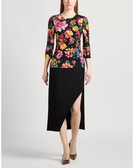 Dolce & Gabbana Black Top Viscose, Elastane
