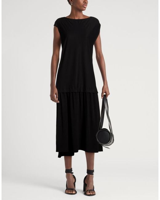 Y's Yohji Yamamoto Black Midi Dress