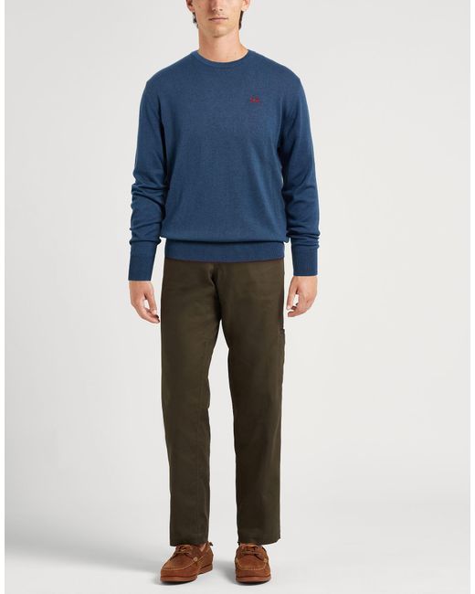 La Martina Blue Sweaters for men