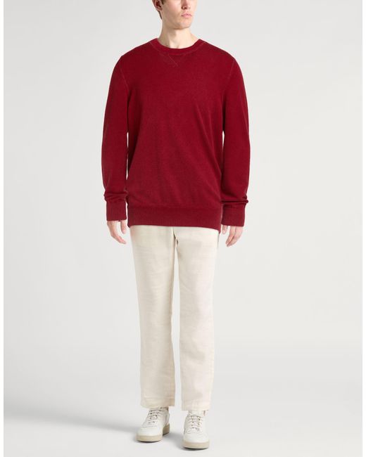Fedeli Red Sweater Cashmere for men
