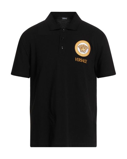 Polo Versace pour homme en coloris Black