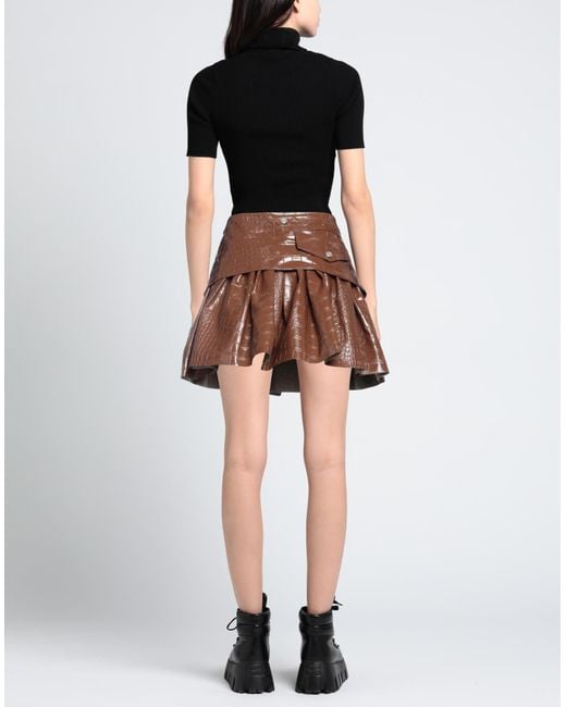 Trussardi Brown Mini Skirt