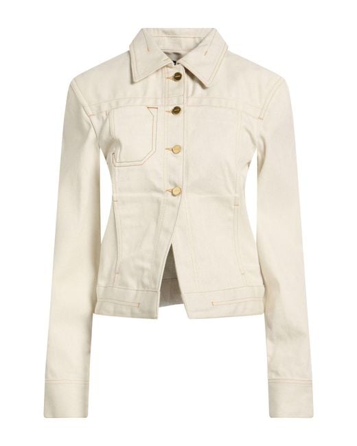 Jacquemus White Le Papier Denim Outerwear Organic Cotton, Recycled Cotton, Cotton