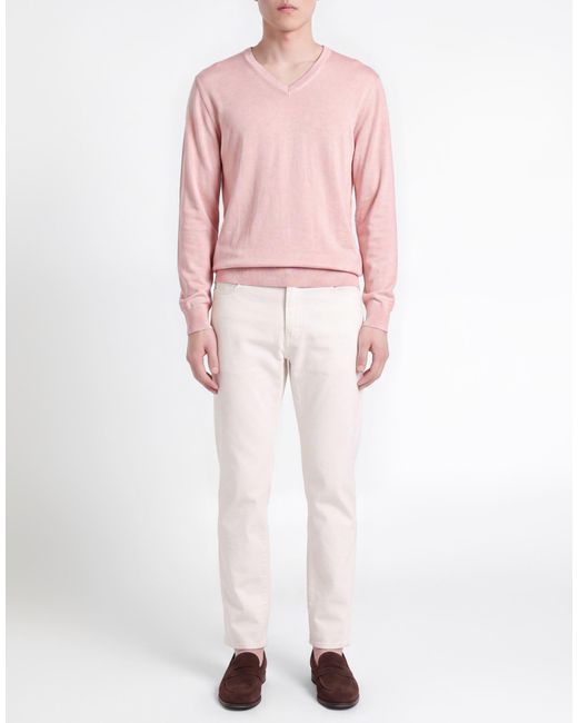 Fedeli Pink Sweater Cashmere, Silk for men