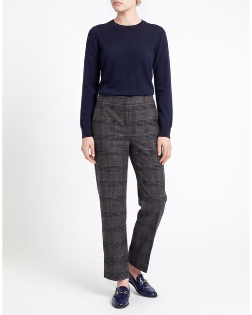 Via Masini 80 Gray Pants Polyester, Viscose, Wool, Elastane