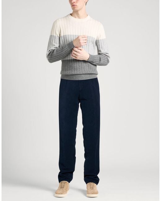 Santaniello Blue Pants Cotton, Elastane for men