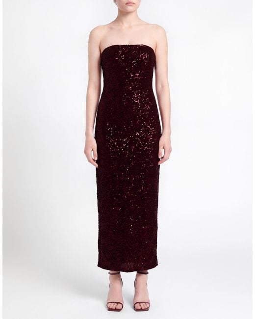 ACTUALEE Purple Brick Midi Dress Polyester