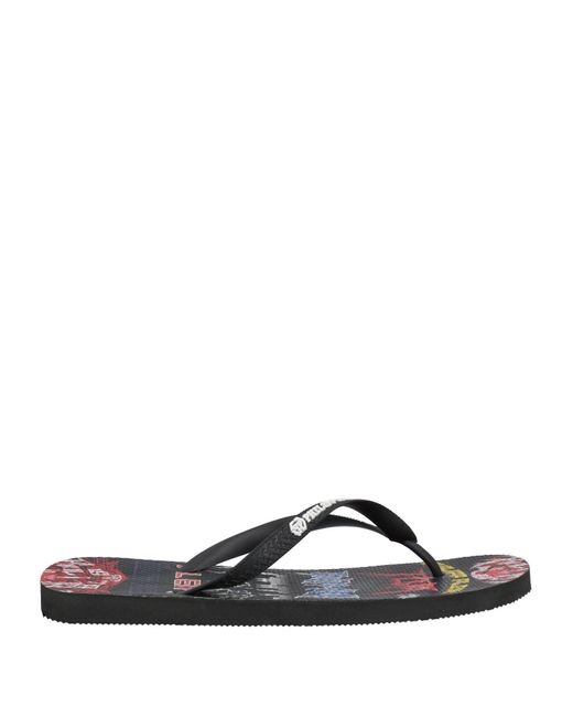 Philipp Plein Black Thong Sandal for men
