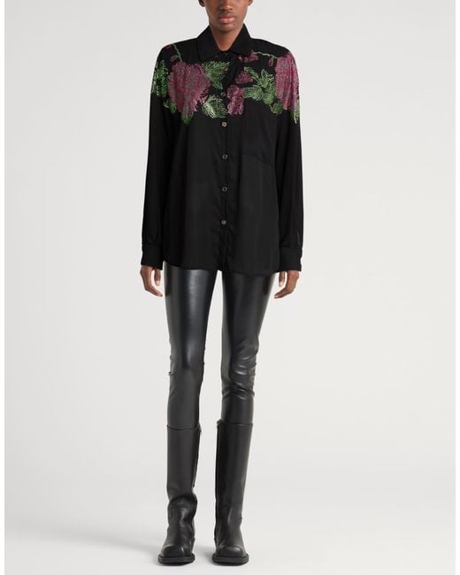 5 PROGRESS Black Shirt Polyester, Viscose