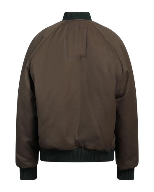 Burberry Brown Jacket Polyester, Virgin Wool, Cotton, Polyamide, Elastane for men