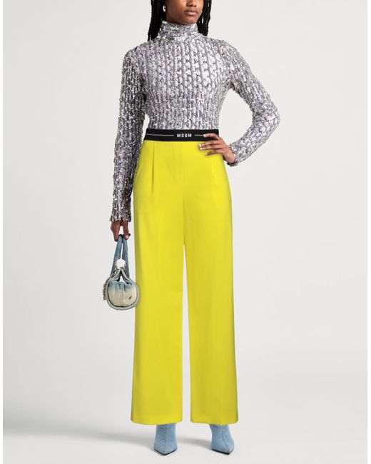 Pantalone di MSGM in Yellow