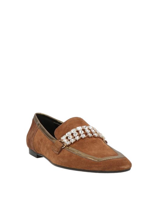 Hego's Brown Camel Loafers Leather