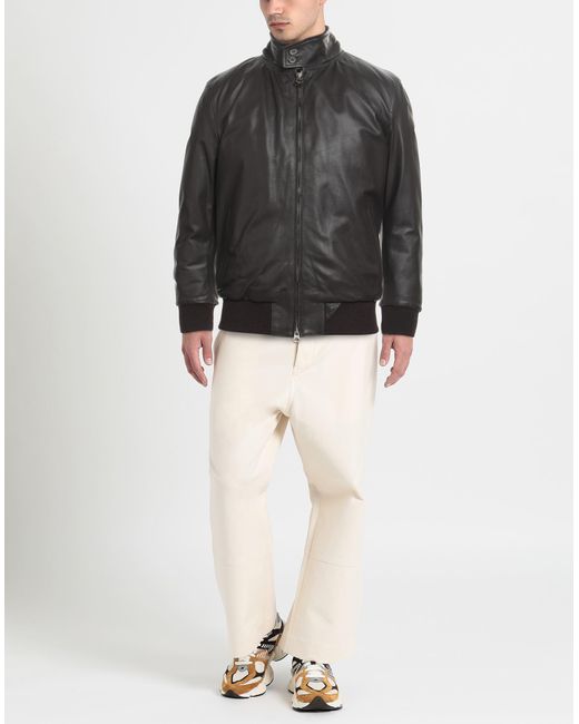 Stewart Gray Dark Jacket Leather for men