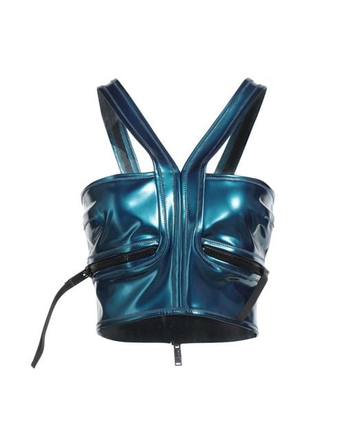 DSquared² Blue Top Polyester, Elastane, Polyurethane