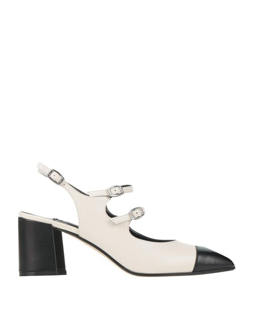 CAREL PARIS White Ivory Pumps Leather