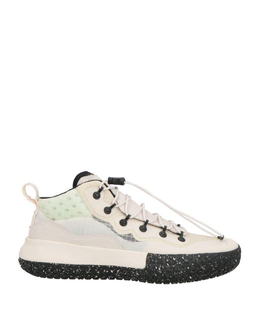 Brandblack White Sneakers Textile Fibers, Leather for men