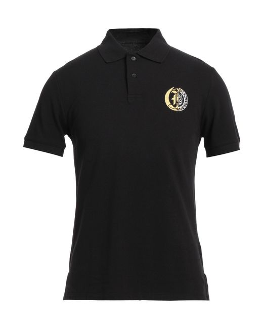 Just Cavalli Black Polo Shirt Cotton for men